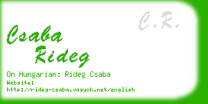 csaba rideg business card